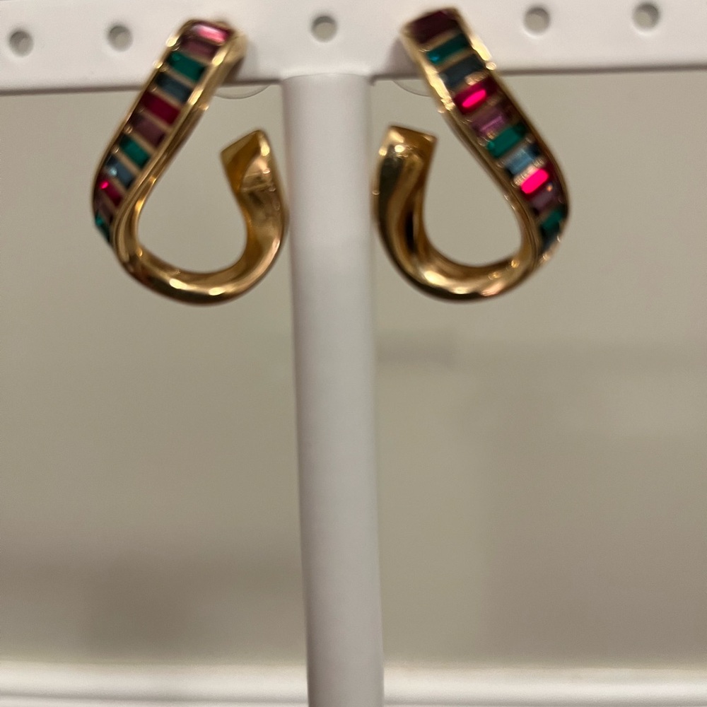 Swarovski Rainbow Baguette Earrings